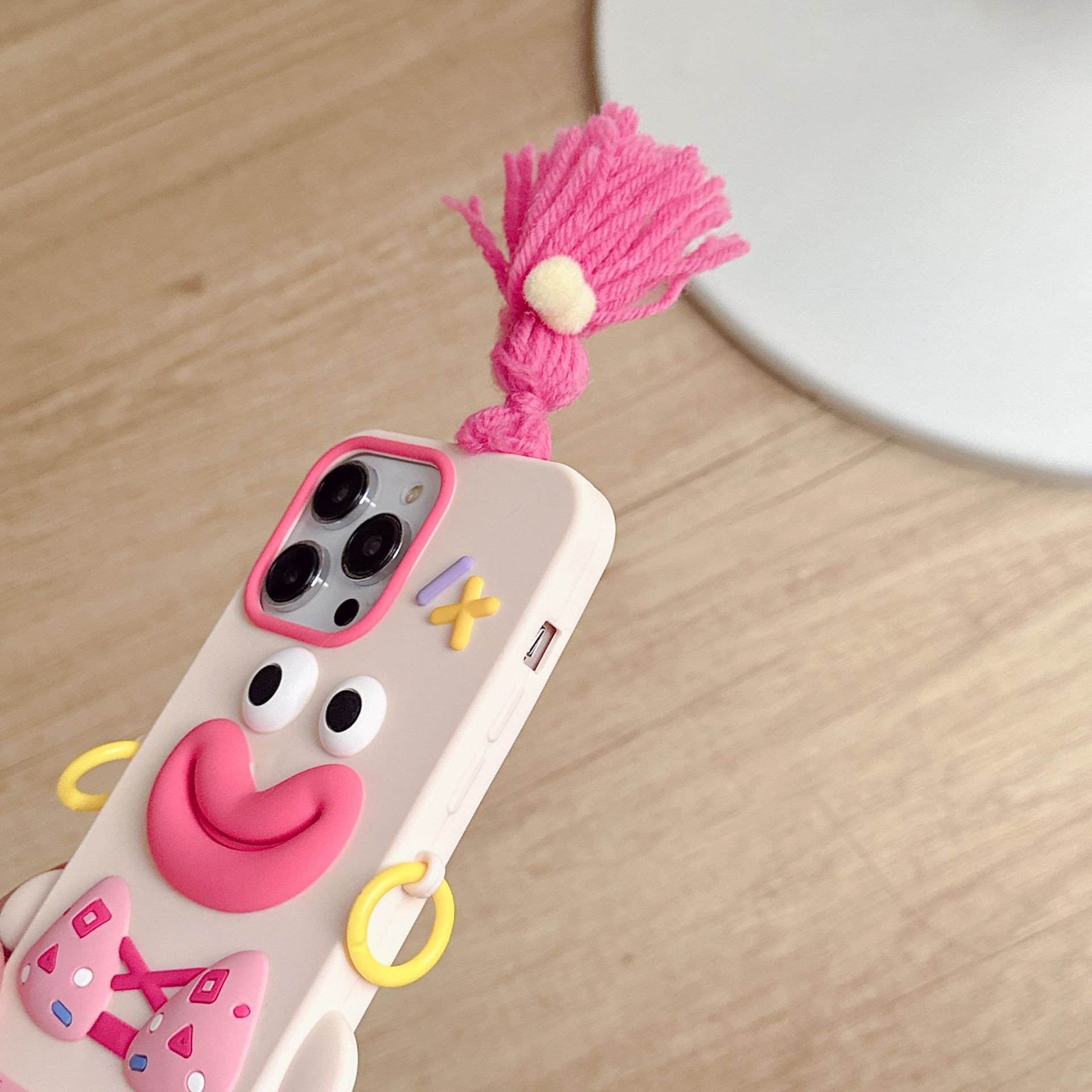 3D Sausage Mouth Girl Suitable For iPhone 14 Phone Case 15 Pro Max 12 11 Anti drop Silicone 13 Full Cover