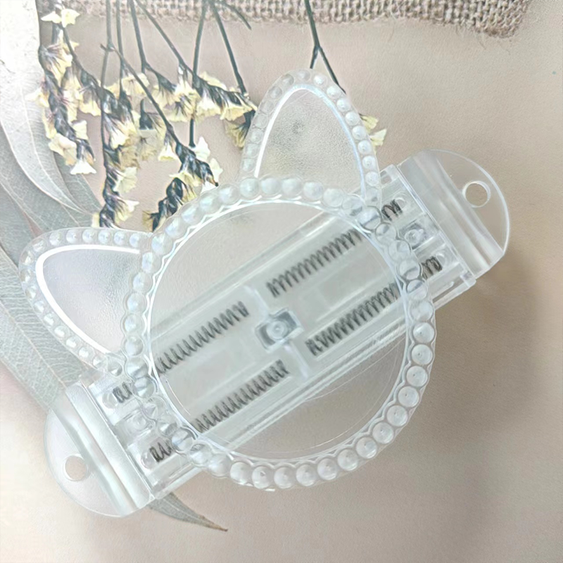 Mobile phone back clip cat ear transparent PC clip DIY material hanging rope telescopic clip phone accessories