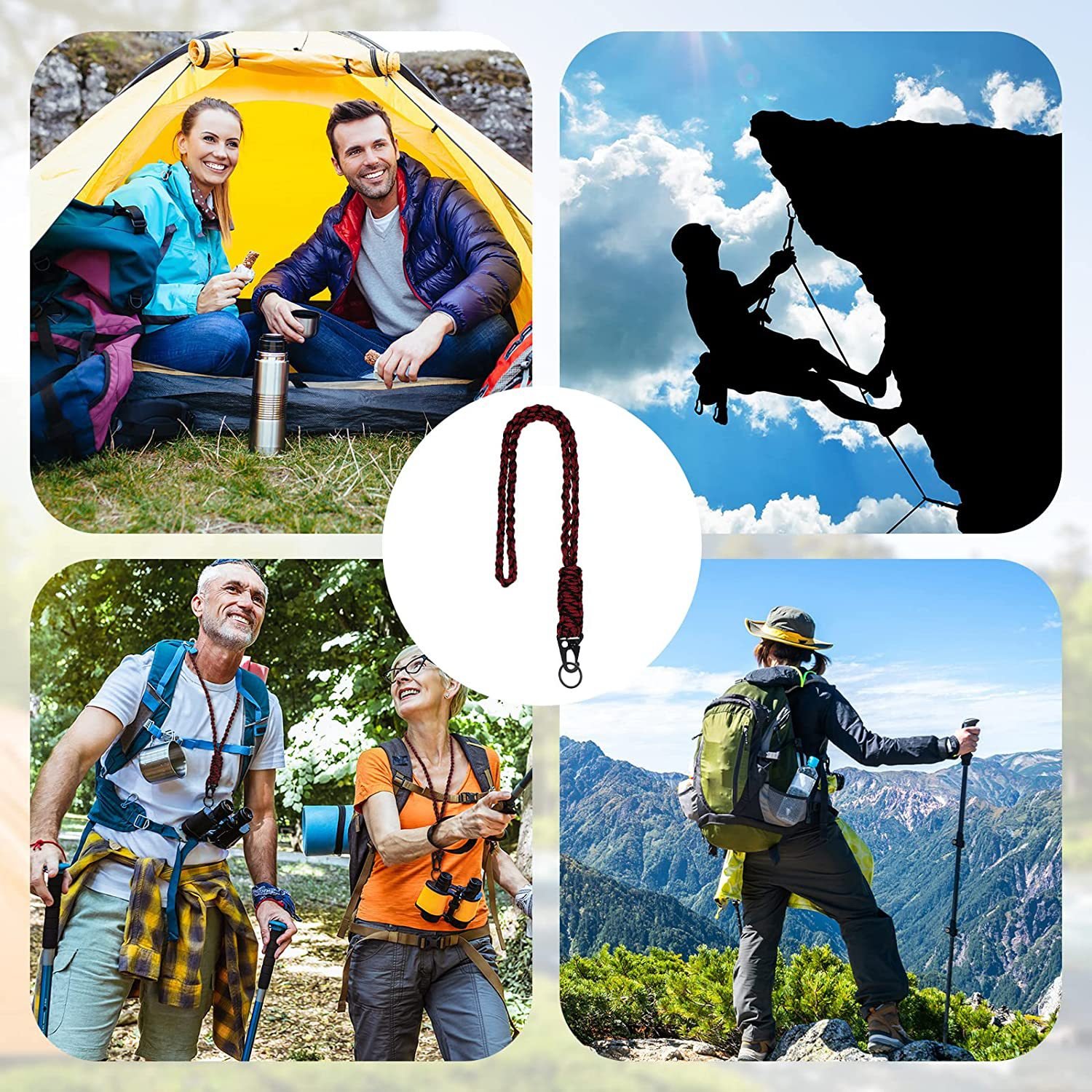 Heavy Key Straps for Adjust Phones Accessories Olecranon Lanyard for Knife Climbing Rope Keychain Neck Strap Cellular Pendant
