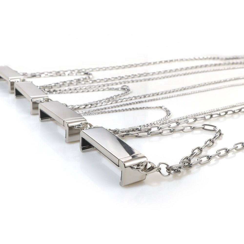High Quality Silver Metal Stainless Stainless Cell Phone Holder Lanyard Neck Chain Mobile Phone Straps Crossbody