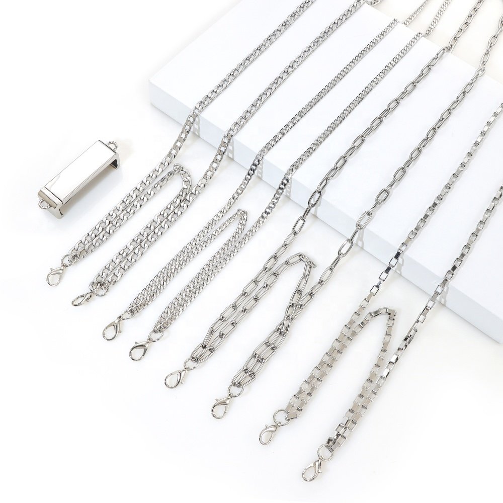 High Quality Silver Metal Stainless Stainless Cell Phone Holder Lanyard Neck Chain Mobile Phone Straps Crossbody