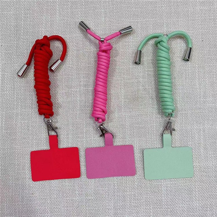 Adjustable Woven Straps Phone Chain for iPhone Cute Design with Polyester Chain Nylon Leather for Mobile and Phone Case