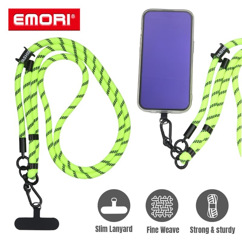 Custom Universal Long Cell Phone Neck Strap Lanyard Crossbody Polyester Nylon Tether Cord Phone Lanyard