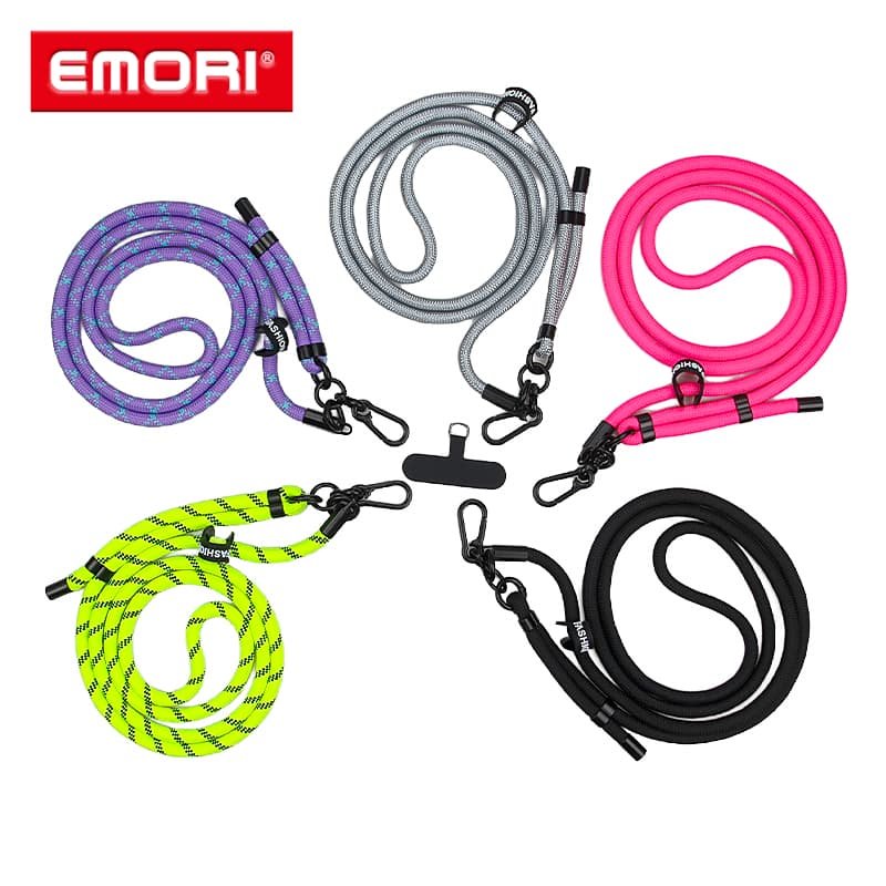 Custom Universal Long Cell Phone Neck Strap Lanyard Crossbody Polyester Nylon Tether Cord Phone Lanyard