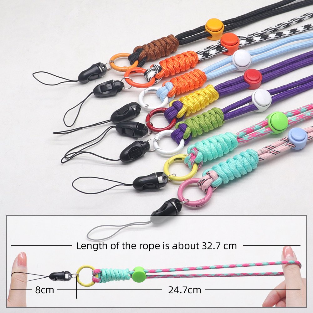 Nylon colorful adjustable wrist phone strap cell phone strap mobile phone straps
