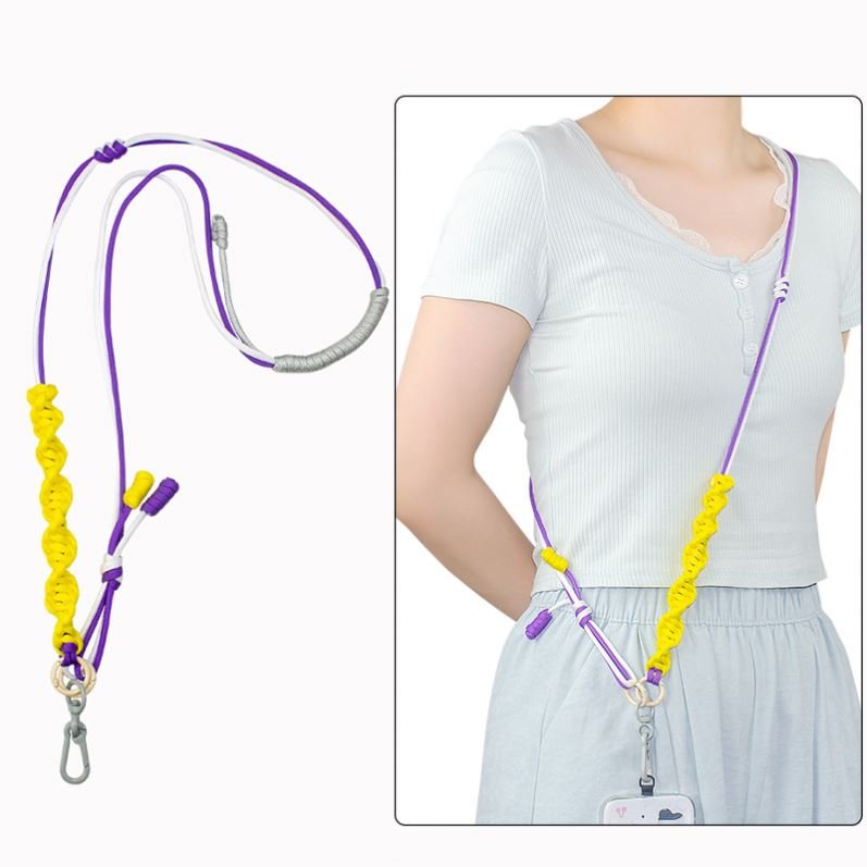 12cm Solid Color Knotted Mobile Phone Suspension Rope, Woven Phone Case Hanging Rope Mobile Accessories/