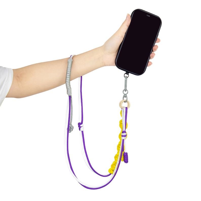 12cm Solid Color Knotted Mobile Phone Suspension Rope, Woven Phone Case Hanging Rope Mobile Accessories/