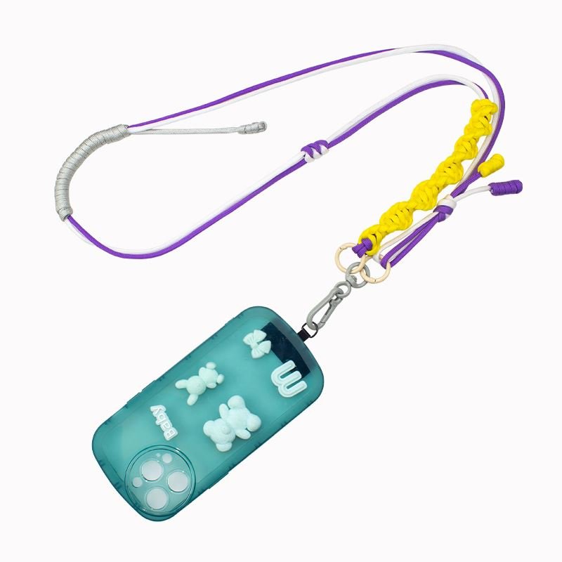 12cm Solid Color Knotted Mobile Phone Suspension Rope, Woven Phone Case Hanging Rope Mobile Accessories/