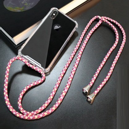 2019 New Factory Transparent Cell Phone Case With Lanyard Necklace Shoulder phone case necklace for iphone 6 7 8 plus x XR XS