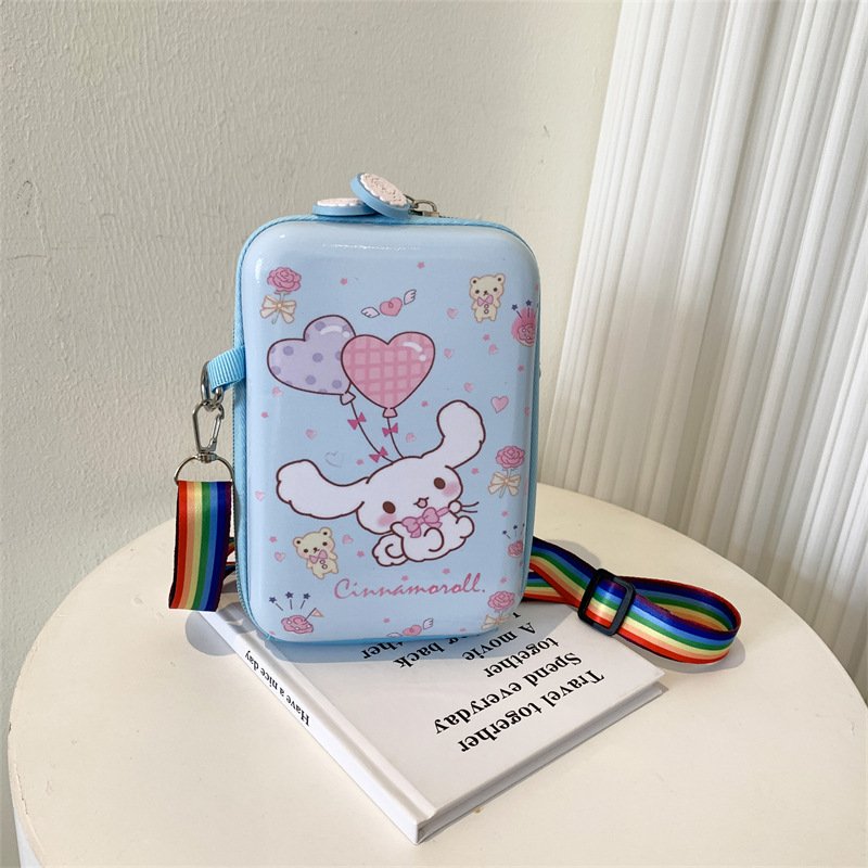 DHF406 2024 new PVC Kuromi children's mobile phone bag fashion sweet cartoon creative Melody simple lady shoulder cross-body bag