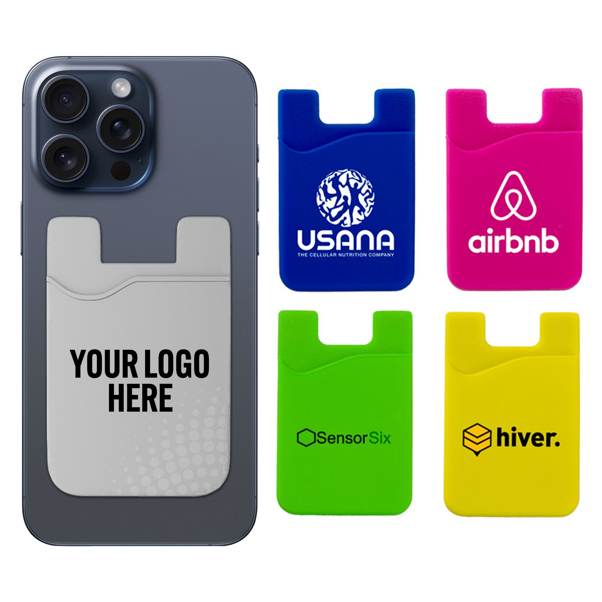 Phone Card Holder Silicone Phone Wallet Stick On Credit Card Holder Stretchy Card Holder For Back Of Phone