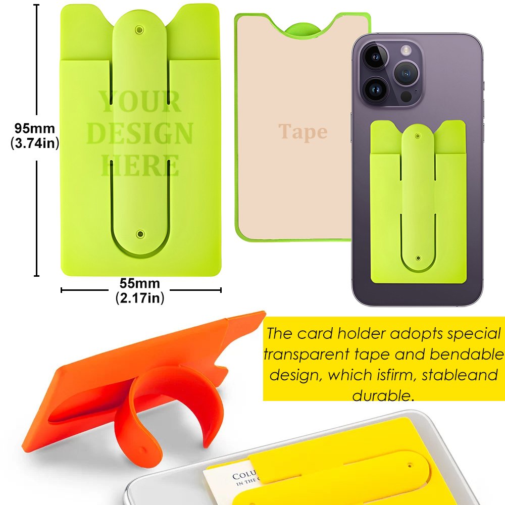 Phone Card Holder Silicone Phone Wallet Stick On Credit Card Holder Stretchy Card Holder For Back Of Phone