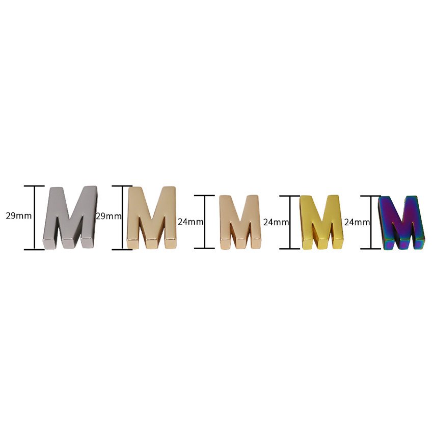 Hot Selling Charms 26 Full English Metal Slide Letters Alphabet Zinc Alloy Jewelry Belt Buckle For Webbing