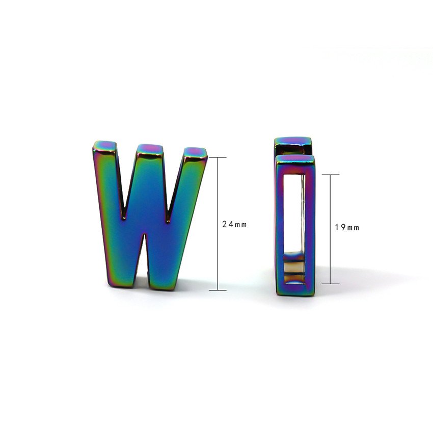 Hot Selling Charms 26 Full English Metal Slide Letters Alphabet Zinc Alloy Jewelry Belt Buckle For Webbing