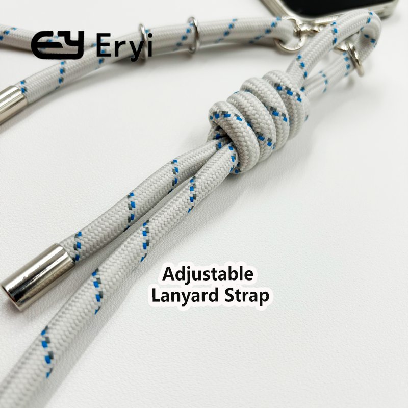 Custom Logo Universal Nylon Bracelet Crossbody Woven Cellphone Strap With Hanging Rope Customizable Mobile Phone Lanyard