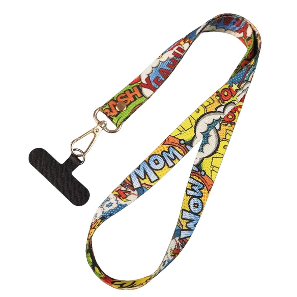 Mobile Phone Broadband Straps Long Painted Totem Lanyard Neck Band Shoulder Cord Anti Loss Rope Hang Retro Ethnic Style Strap