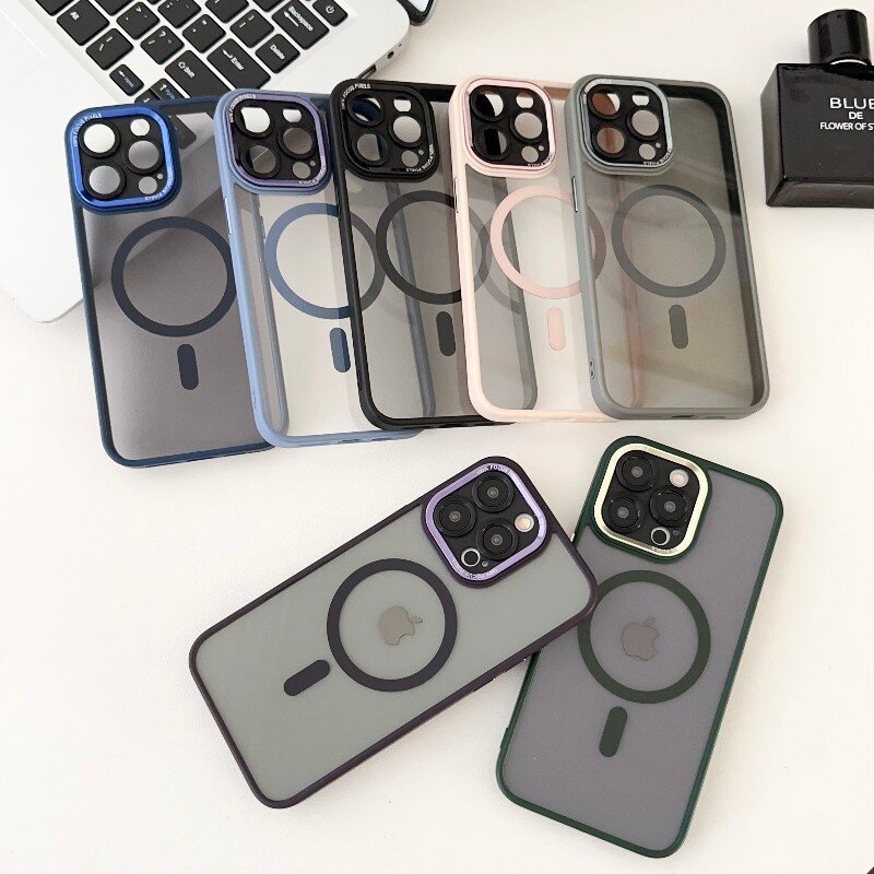 Second generation Eagle Eye Magnetic Metal Lens Transparent Phone Case for iphone 11 12 13 14 Pro Max Cell Cover