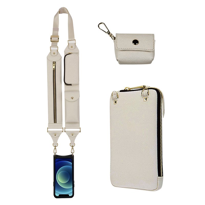 Support customization leather crossbody wallet phone case with strap phone crossbody case for iPhone 14 15 16 Pro Max