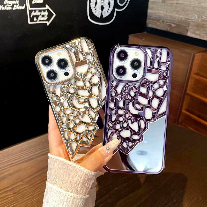 2024 new design Heat Hollow Dissipation Phone Case for iphone 11 12 13 14 15 Pro Max 16 pro max with mirror
