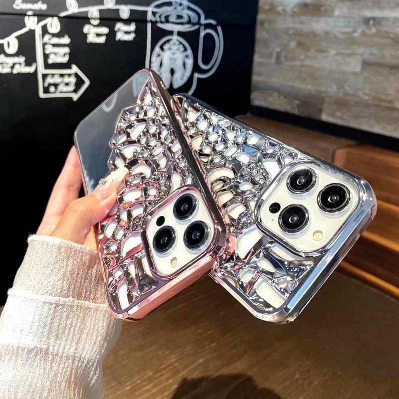 2024 new design Heat Hollow Dissipation Phone Case for iphone 11 12 13 14 15 Pro Max 16 pro max with mirror