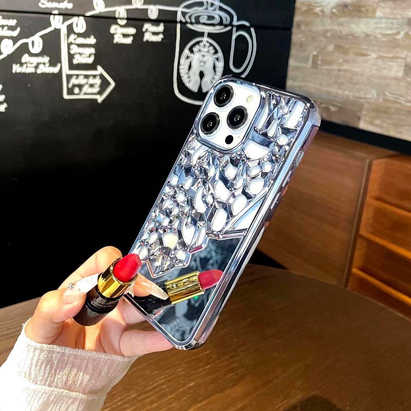 2024 new design Heat Hollow Dissipation Phone Case for iphone 11 12 13 14 15 Pro Max 16 pro max with mirror