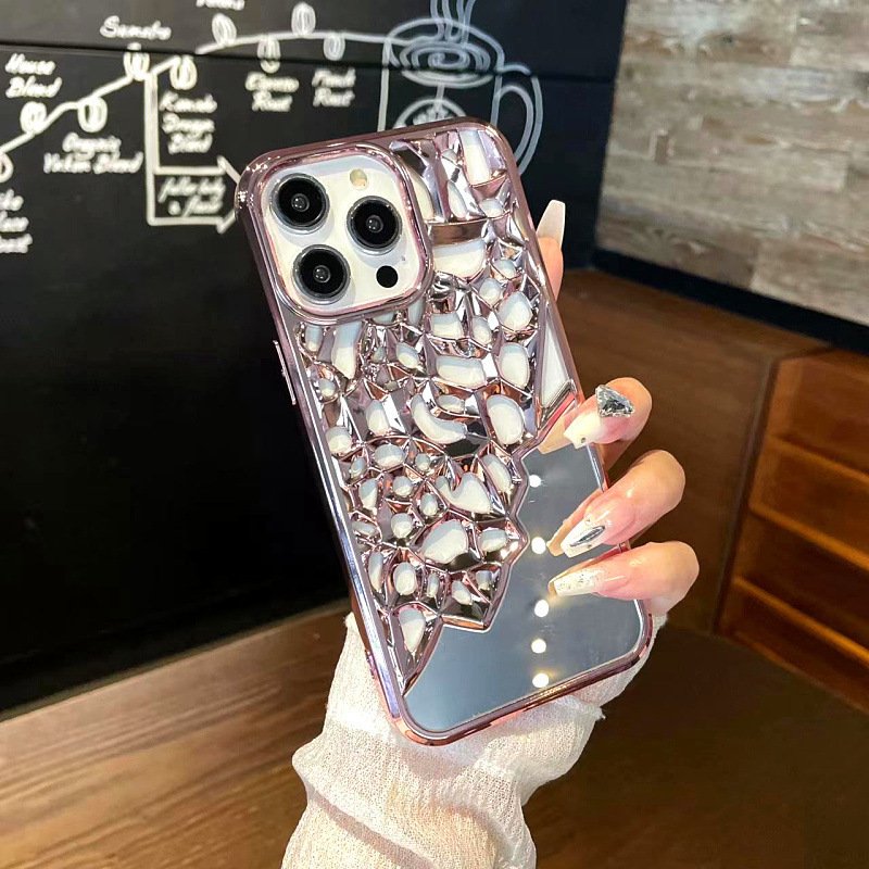 2024 new design Heat Hollow Dissipation Phone Case for iphone 11 12 13 14 15 Pro Max 16 pro max with mirror