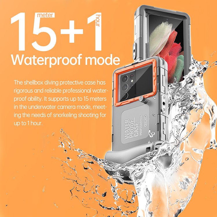 Phone Cover Case Shellbox Upgraded New Color 15 Meters Diving Universal Waterproof PC Sports Case Waterproof for Iphone CN;GUA