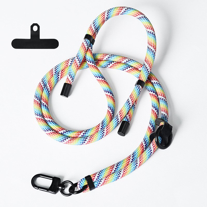 Adjustable Mobile Phone Lanyard Crossbody Strap Neck Weaving Anti-Lost Mountaineering Outdoor Phone Shell Lanyard Wholesale