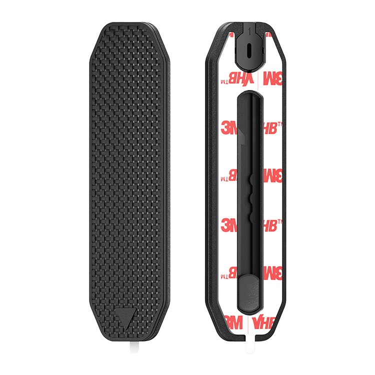 Eco-friendly universal unbreakable anti-fall convenient black TPU+PC push pull finger strap phone ring holder for mobile phone