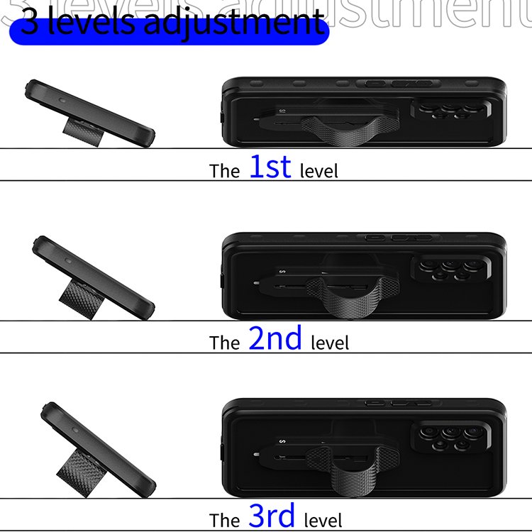 Eco-friendly universal unbreakable anti-fall convenient black TPU+PC push pull finger strap phone ring holder for mobile phone