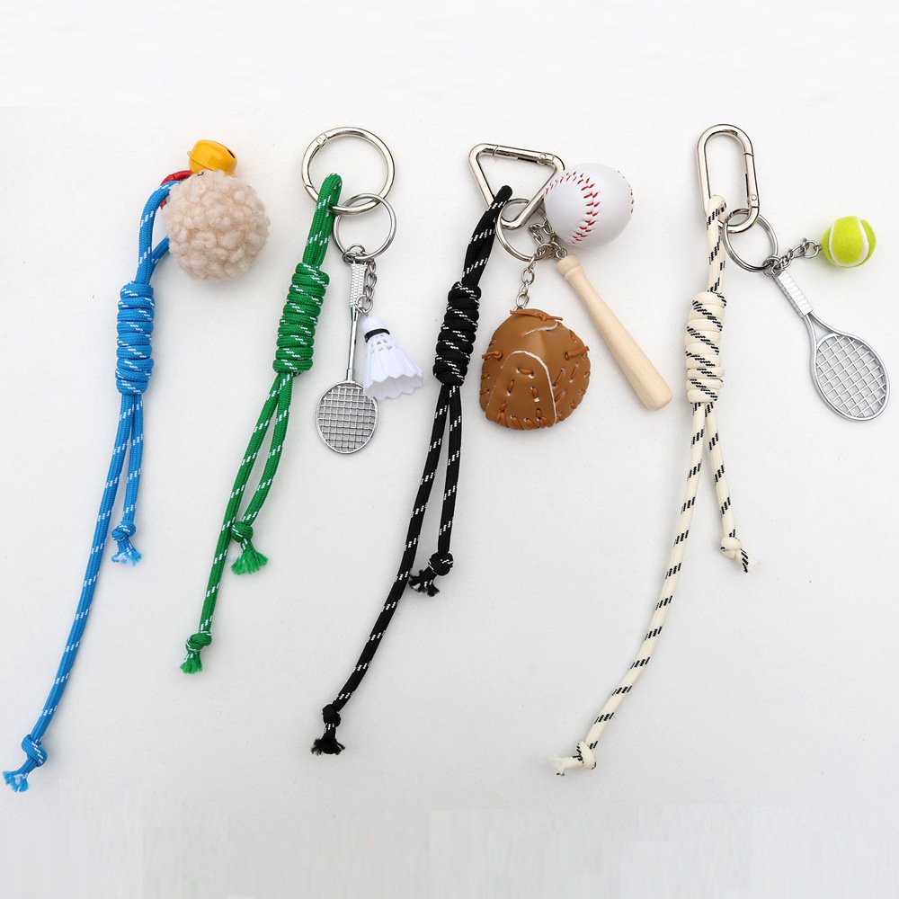 Colorful nylon rope bag hanging mobile phone chain lanyard backpack luggage tag