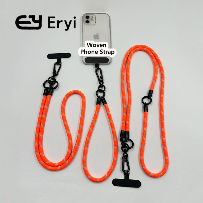 Custom Mobile Phone Lanyard Short Wristlet Crossbody Adjustable Strap Keychain Rope With Phone Tether Patch