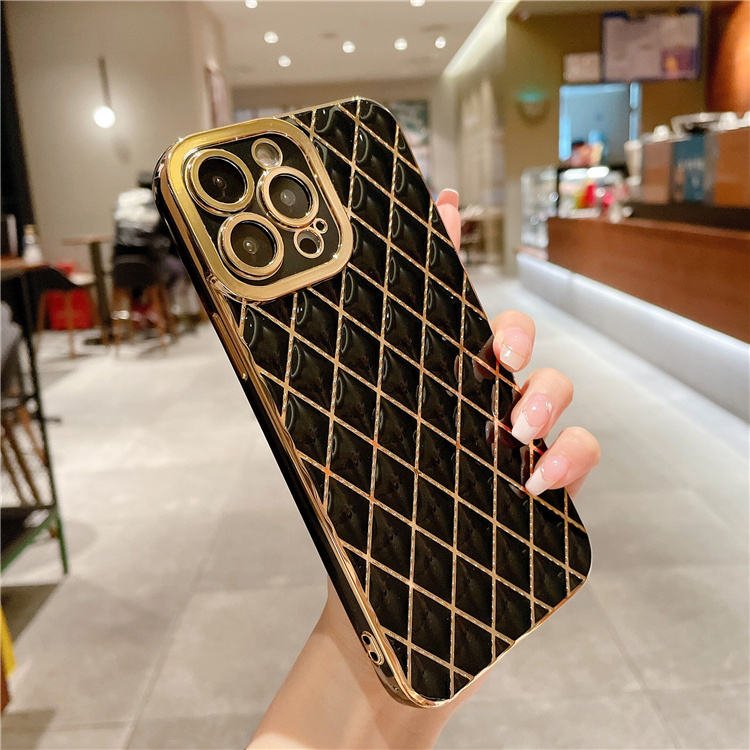 cell phone accessories for iphone 15 14 phone case 3d diamond Colorful Soft TPU Protective electroplating case