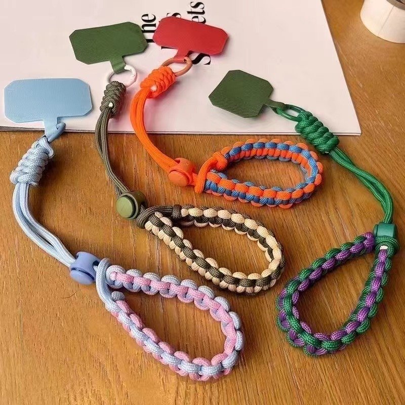 Colorful Nylon Universal Cell Phone Lanyard Hand Wrist Strap Adjustable Neck Strap Phone Patches Compatible Most Smartphones