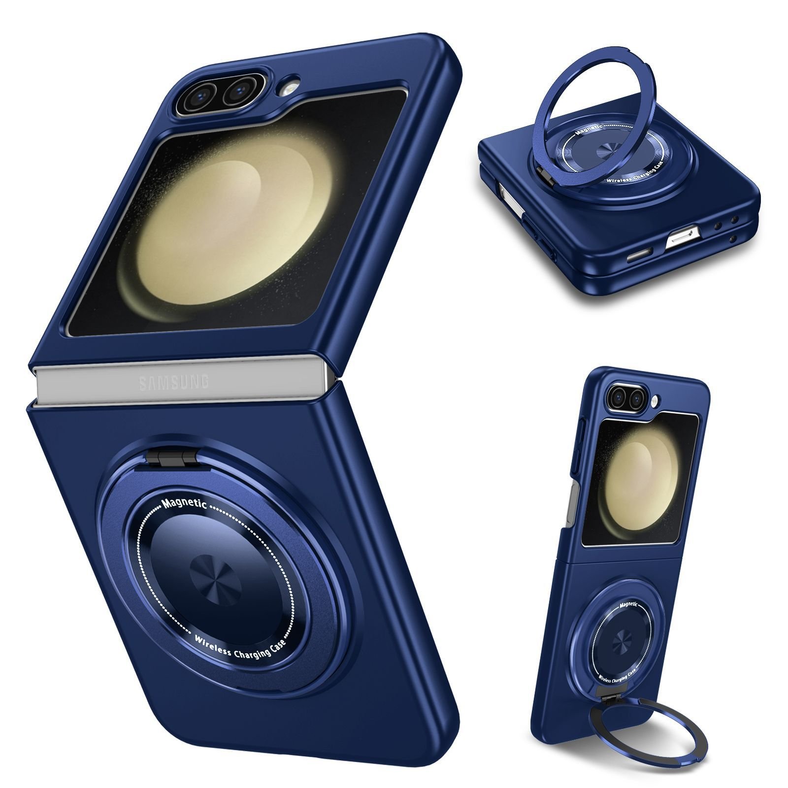 Metal Stand Folding For Samsung Galaxy Z Flip 6 Magnetic Flip5 Mobile Phone Case for Samsung Case