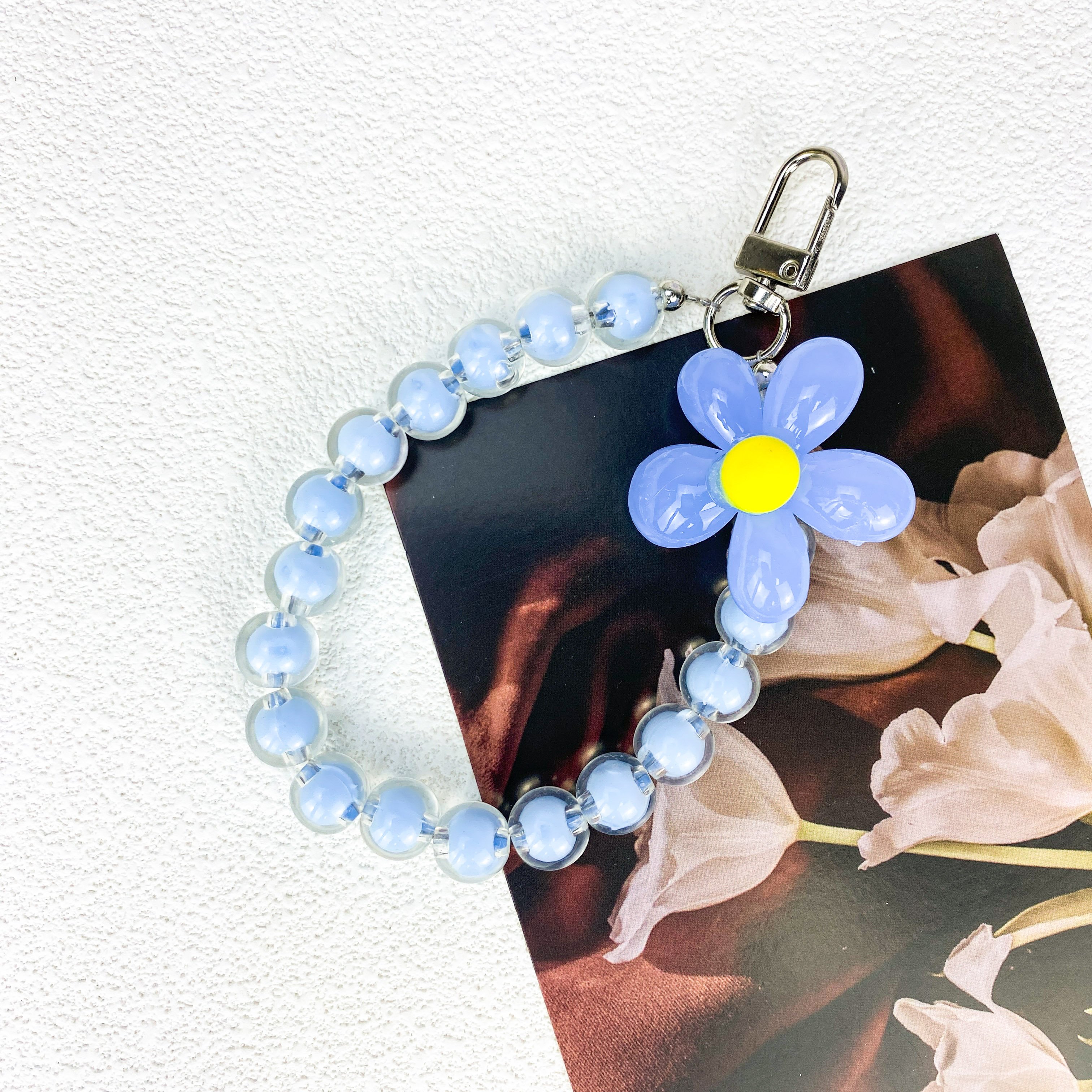 Hot-Selling Fashion Cute Universal Phone Chain Multi-Color Beaded Keychain Strap Wholesale Accessories for Women