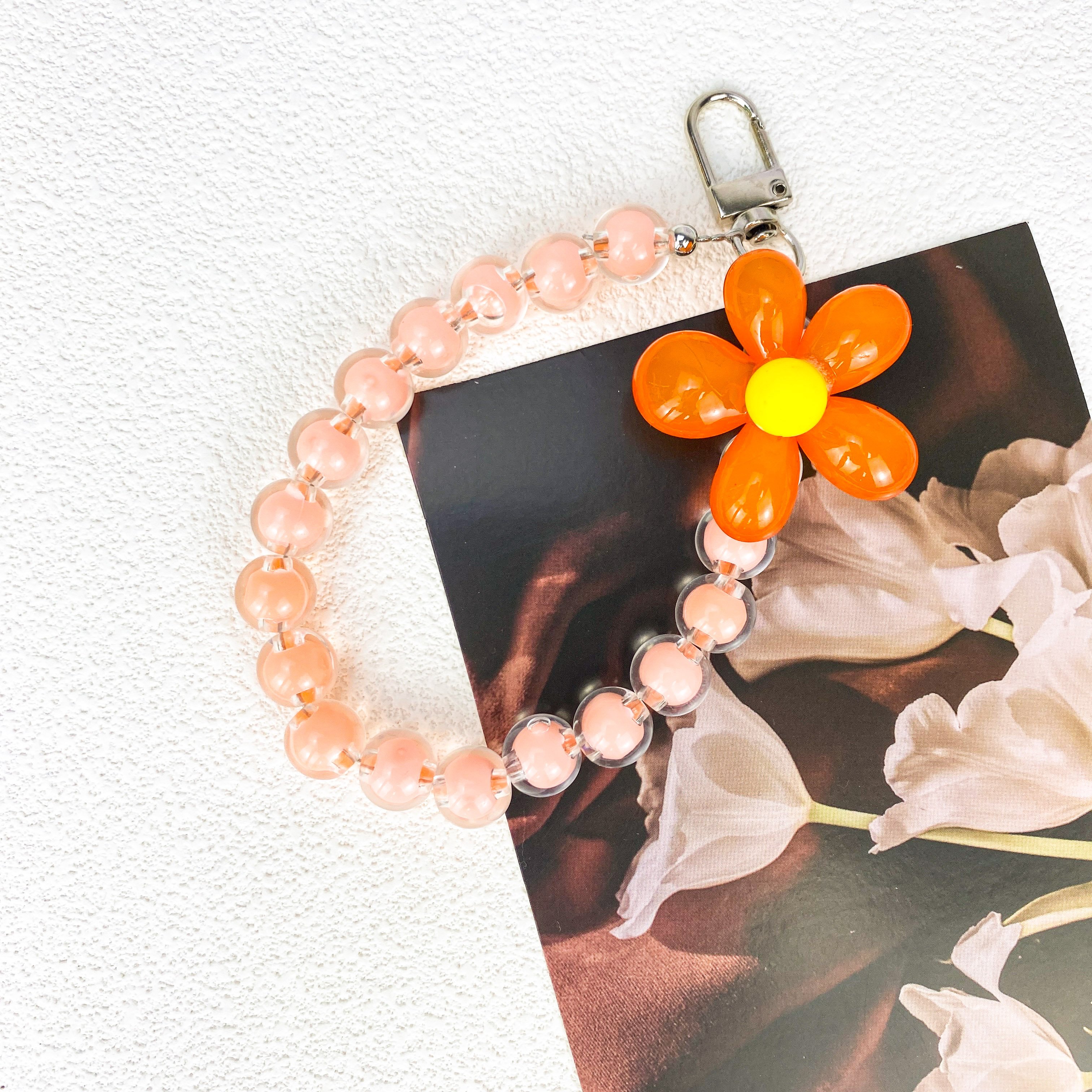 Hot-Selling Fashion Cute Universal Phone Chain Multi-Color Beaded Keychain Strap Wholesale Accessories for Women