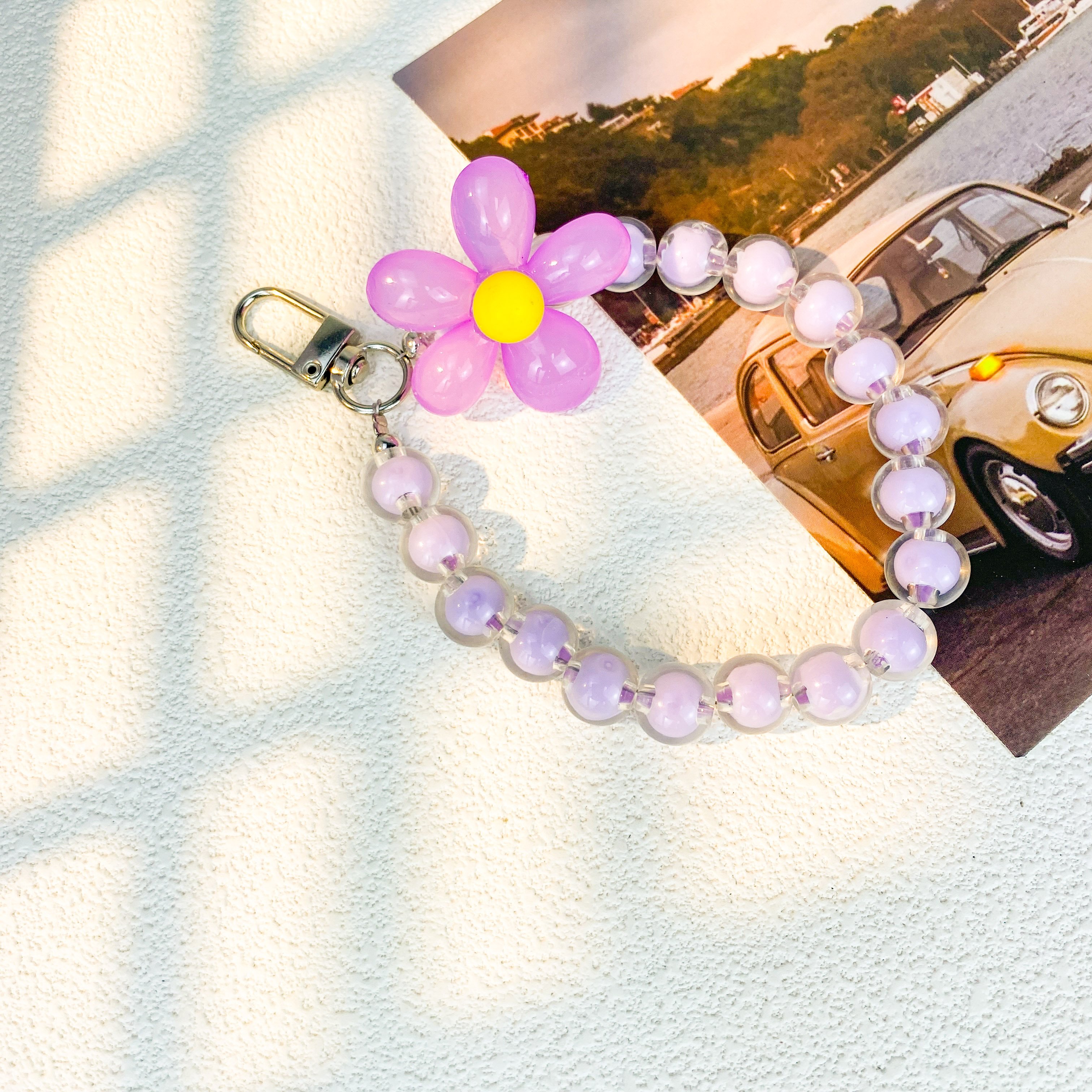 Hot-Selling Fashion Cute Universal Phone Chain Multi-Color Beaded Keychain Strap Wholesale Accessories for Women