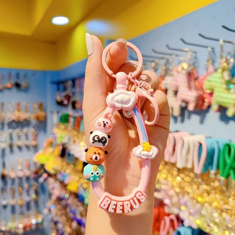 Lilangda New Bunny Puppy Cute Simple Silicone Phone Lanyard Key Lanyard Anti-loss Mobile Phone Wrist Strap Comfortable Girl Gift