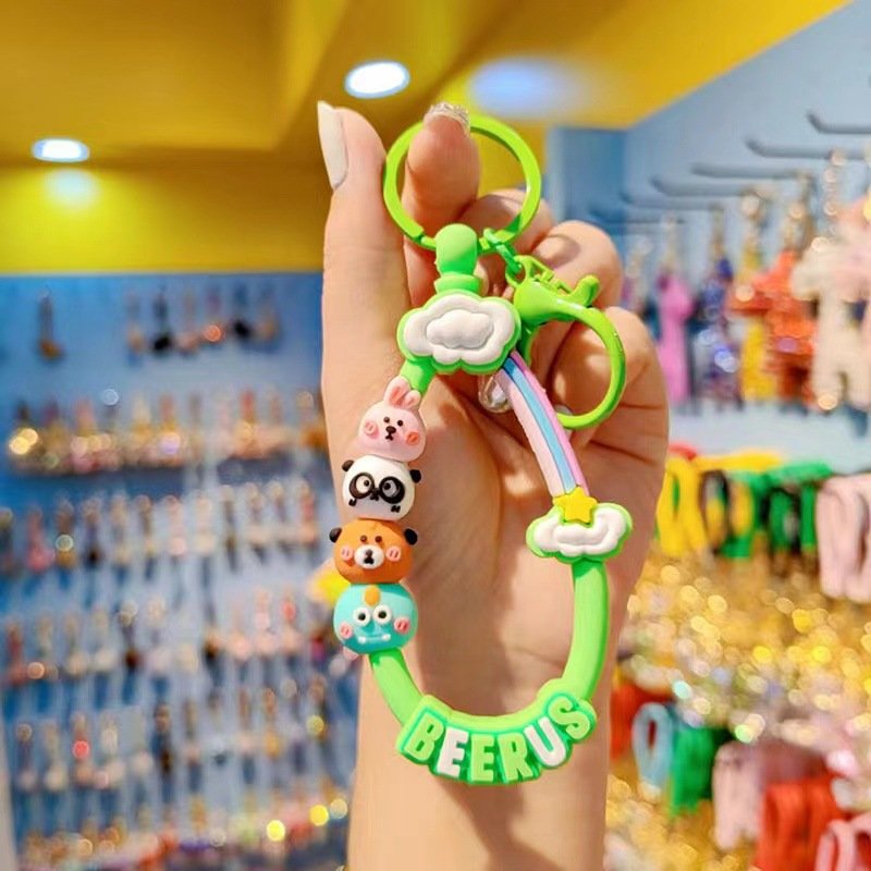 Lilangda New Bunny Puppy Cute Simple Silicone Phone Lanyard Key Lanyard Anti-loss Mobile Phone Wrist Strap Comfortable Girl Gift