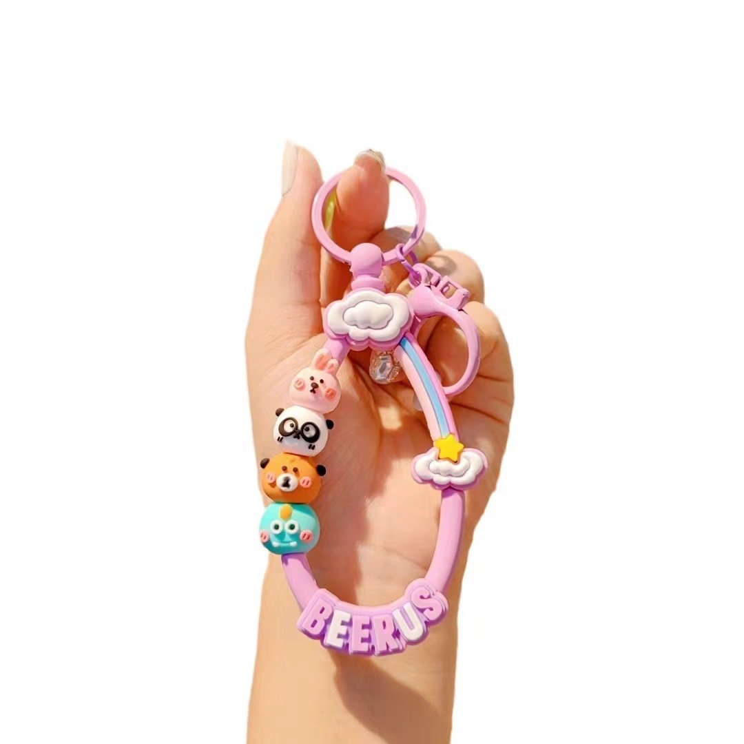 Lilangda New Bunny Puppy Cute Simple Silicone Phone Lanyard Key Lanyard Anti-loss Mobile Phone Wrist Strap Comfortable Girl Gift