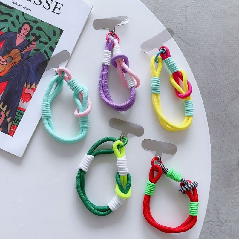 2024 multi-color mobile phone chain lanyard bracelet wristband mobile phone case anti-fall and anti-lost short rope