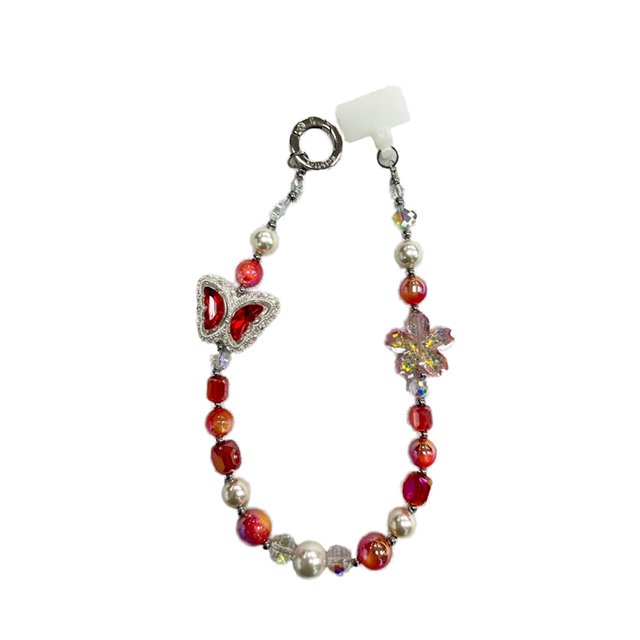 2024 new design OEM/ODM Cell Phone Lanyard Keychain Acrylic diamonds Accessories wrist strap