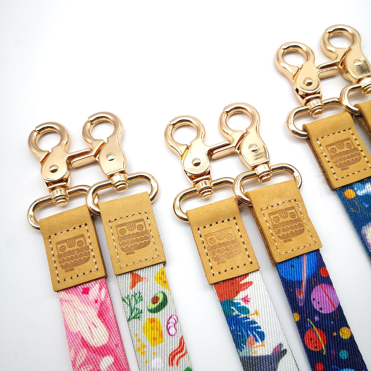 Manufacture promotion cheap custom printing cute design adjustment Nylon Long Keychain Lanyard