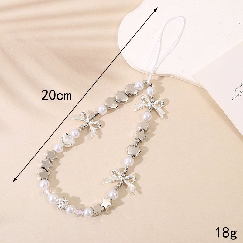 Unit Price $0.69 High Quality Wholesale shiny Cute Phone strap chains bracelets Mobile Phone Straps for All Phone