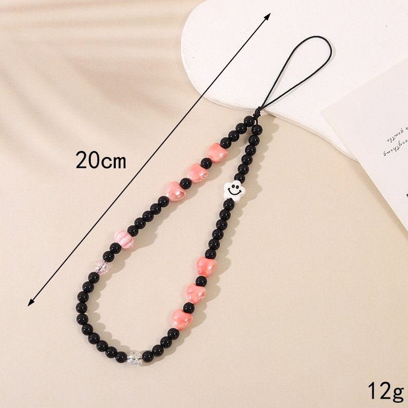 Unit Price $0.69 High Quality Wholesale shiny Cute Phone strap chains bracelets Mobile Phone Straps for All Phone