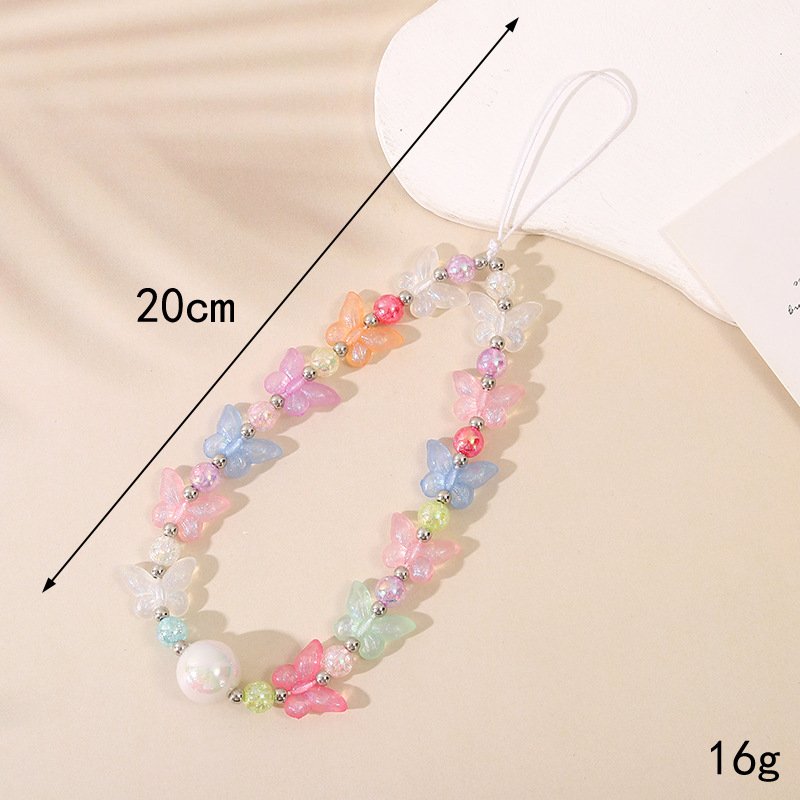 Unit Price $0.69 High Quality Wholesale shiny Cute Phone strap chains bracelets Mobile Phone Straps for All Phone
