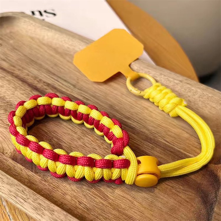 Wholesale Paracord Mobile Phone Strap Wrist Lanyard Anti-lost Anti-slip Adjustable Hand Woven Braided Bracelet Keychain Lanyard