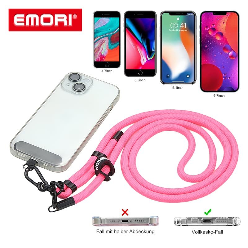 Premium Detachable Patch Phone Lanyard Neck Strap Universal Crossbody Nylon Lanyard String for Phone