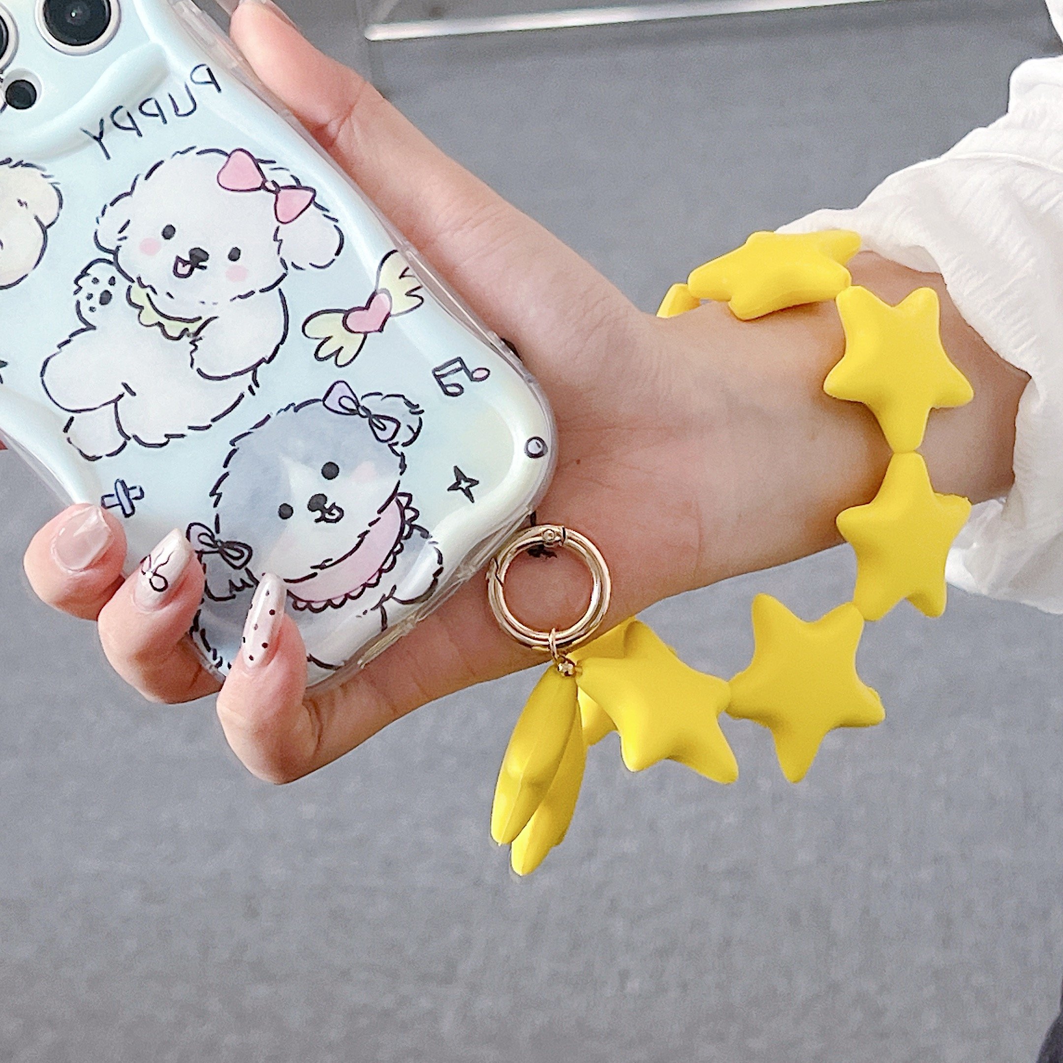New Silicone Ins Style Five-pointed Star Phone Chain Phone Lanyard Keychain Hanging Ornament Anti-fall Hand Rope Bowl Strap